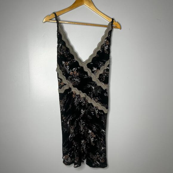 Intimately Free People Babydoll Fairy Grunge Dress Womens Small Lace Trim Slinky - Picture 2 of 8